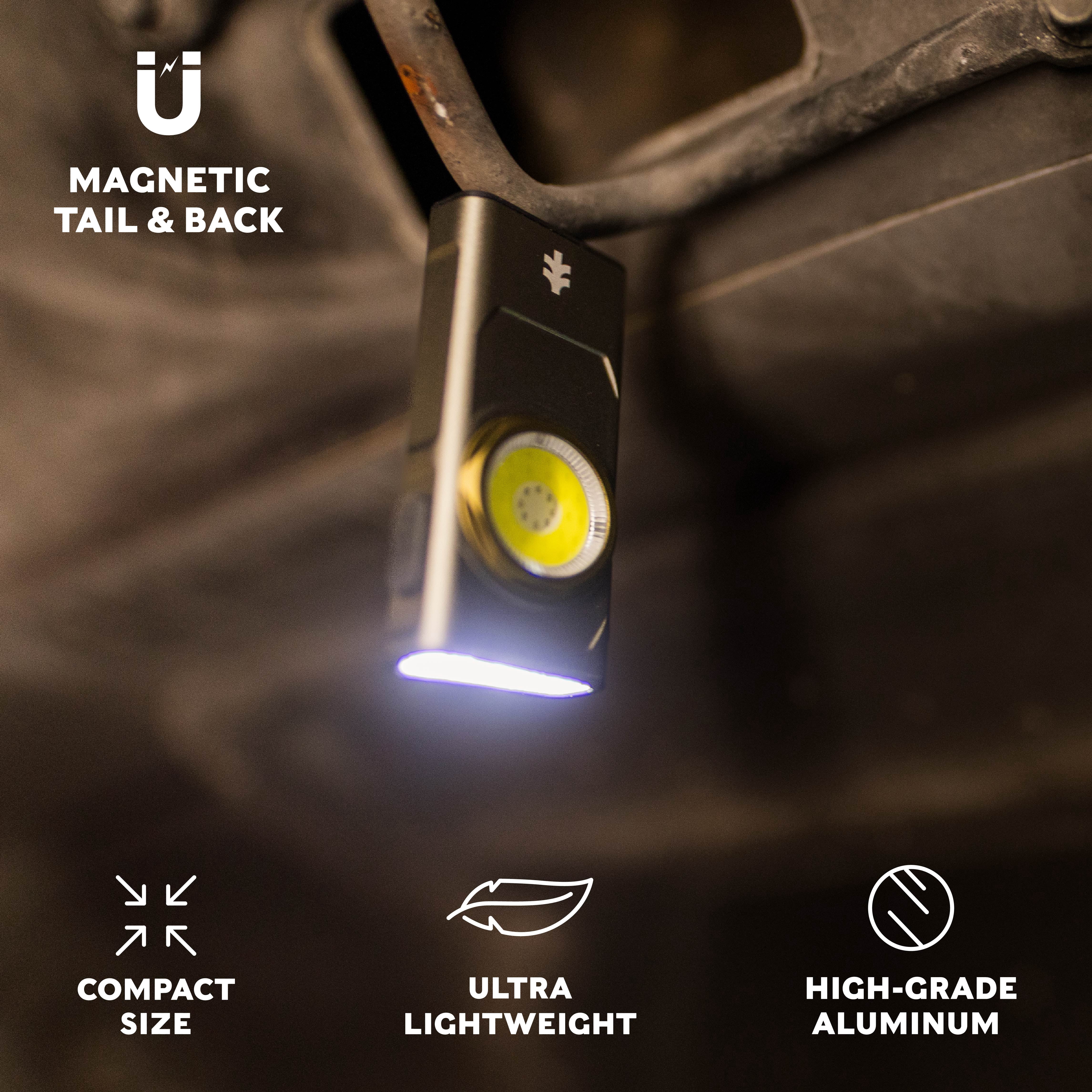 Swiss Tech Rechargeable Grey 500 Lumen Rechargeable EDC Clip Work Light