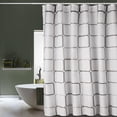 thumbnail image 5 of CHAO Cortina de Ducha de Secado Rápido, Cortina de Ducha de Tela de Poliéster Impermeable Lavable a Máquina, Cortinas de Baño Semitransparentes 180 x 200 cm Blanco, 5 of 5
