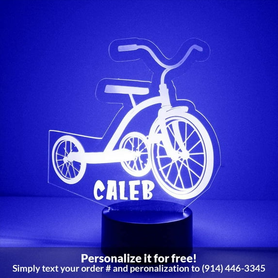 Mirror Magic Store Tricycle Color Changing Personalized LED Light with Remote Control