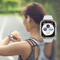 thumbnail image 2 of [2-Pack] Silver Hard Case Compatible with Apple Watch Series 6/5/4/SE, 44mm Case with Screen Protector, Thin Hard Cover Bumper Tempered Glass Full Coverage Protective for iWatch, Silver, 2 of 5