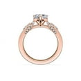 thumbnail image 2 of 0.70 Carat Brilliant Heart Cut Natural Diamond Elegant Solitaire with Accents Wedding Ring for her in Solid 14K Rose Gold Size 9.5, 2 of 8