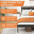 thumbnail image 5 of Queen Bed Frame, Mattress Foundation with Headboard, No Box Spring Needed, 800LBS Sturdy Metal Slats Support, Noise Free, Black, 5 of 7