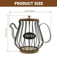 thumbnail image 2 of Tzdxfgl Coffee Pod Holders Basket with Wood Lid, Large Capacity K Cup Holder for Counter, Black Pot, 2 of 11