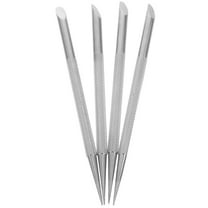 Beaupretty Cuticle Pusher Metal Stick Stainless Steel 4Pcs for Cleaning Nail Cuticles