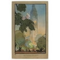 thumbnail image 2 of Rachael Robinson Elmer 13x18 Gold Ornate Wood Frame and Double Matted Museum Art Print Titled - The Metropolitan Tower on a Summer Evening (1914), 2 of 4
