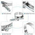thumbnail image 3 of Unique Bargains T-Bolt Hose Clamp 4Pack 51-57mm Spring Loaded Intake Intercooler Hose Clamps, 3 of 4