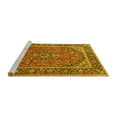 thumbnail image 2 of Ahgly Company Machine Washable Indoor Round Persian Yellow Traditional Area Rugs, 8' Round, 2 of 4