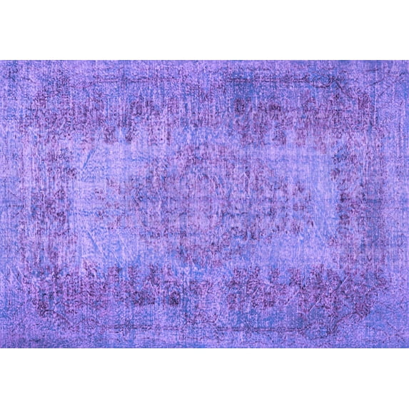 Ahgly Company Indoor Rectangle Persian Purple Traditional Area Rugs, 8' x 10'