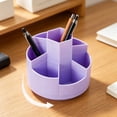 thumbnail image 2 of Campus Life,Rotating Pen Holder Desktop Organizer Storage Box With Note Tray Makeup Brush Holder For Office Desk Organization, 2 of 6