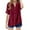 Wine, variant on XIMIN Linen Shirts for Kids Girls Summer Button Down Shirts Short Sleeve Collared Plus Size V Neck Casual Blouses Boho Clothes Work Office Tshirts (7-8 Years, Watermelon Red)