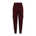 thumbnail image 4 of hotojiny Women's Cargo Sweatpants Elastic High Waisted Joggers with Pockets Athletic Solid Trousers for Hiking Running, 4 of 5