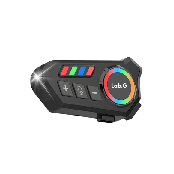 Audífonos Para Casco De Motos Bluetooth Led Impermeable Ipx8 Lab.G Negro