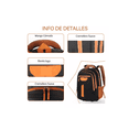 thumbnail image 5 of Mochila Para15.6 Pulgadas Laptop Para Viaje Escolar Color Negra Naranja, 5 of 5