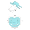 thumbnail image 4 of CutiePlusU Adult Sized Pacifier Dummy for Adult Babies-Large Shield 3 Pack - Turquoise, Purple, Roes, 4 of 6