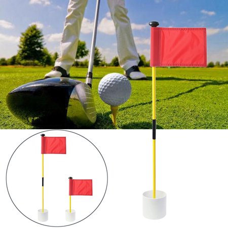 Folding stick s Set Golf Practice Putting Green s for Garden Yard Red