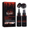 thumbnail image 2 of Halloween Fake Blood Makeup Kit,3-in-1 Liquid Spray and Scar Paste,Realistic Special Effects Face Paint for Horror Parties,Costume Decoration, 2 of 6