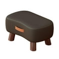 thumbnail image 4 of Reposapiés pequeño otomano con patas de madera, creativo, con asa Verde, 4 of 9