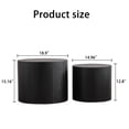 thumbnail image 7 of Leumius Nesting Coffee Table Set of 2, Round Wooden Coffee Tables Circle Modern Table, Accent End Side Table for Small Space Living Room Bedroom Black, 7 of 7