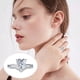 thumbnail image 2 of En forma de gran anillo de diamantes de imitación del anillo de diamantes de imitación elegante geometría anillos completos para las mujeres Tamaño 5 11, 2 of 6