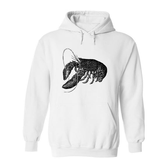 Common Lobster Sketch Hoodie Men -Image by Shutterstock, Male Large
