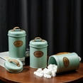 thumbnail image 3 of Fiocias 3 Pieces Kitchen Tea Coffee Sugar Container with Handle Airtight Lid Storage Jar Green, 3 of 8