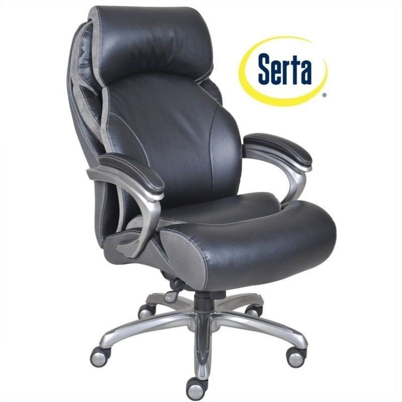 Kingfisher Lane Executive Leather Office Chair in Black - Walmart.com
