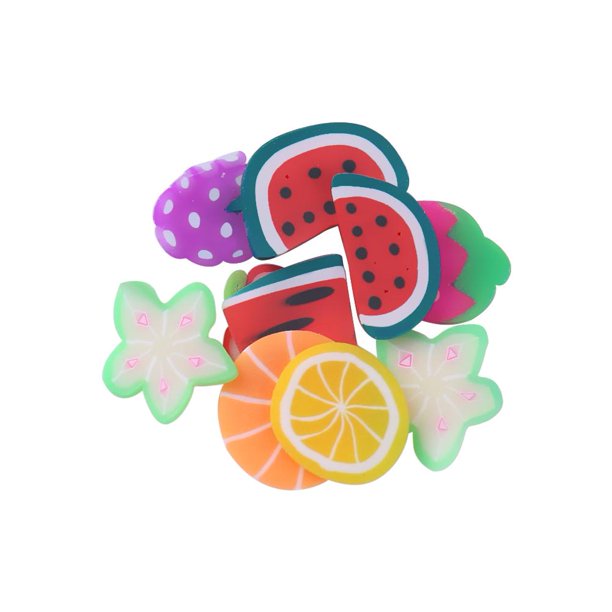 5*500 Uds. Pegatinas para uñas de arcilla polimérica para decoración de uñas (fruta)