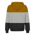 thumbnail image 5 of BiZtdJrK Color Block Zip Up Hoodies for Women Long Sleeve Oversized Drawstring Sweatshirts with Pockets Fall Winter Lightweight Gym Coat, Yellow, L, 5 of 6