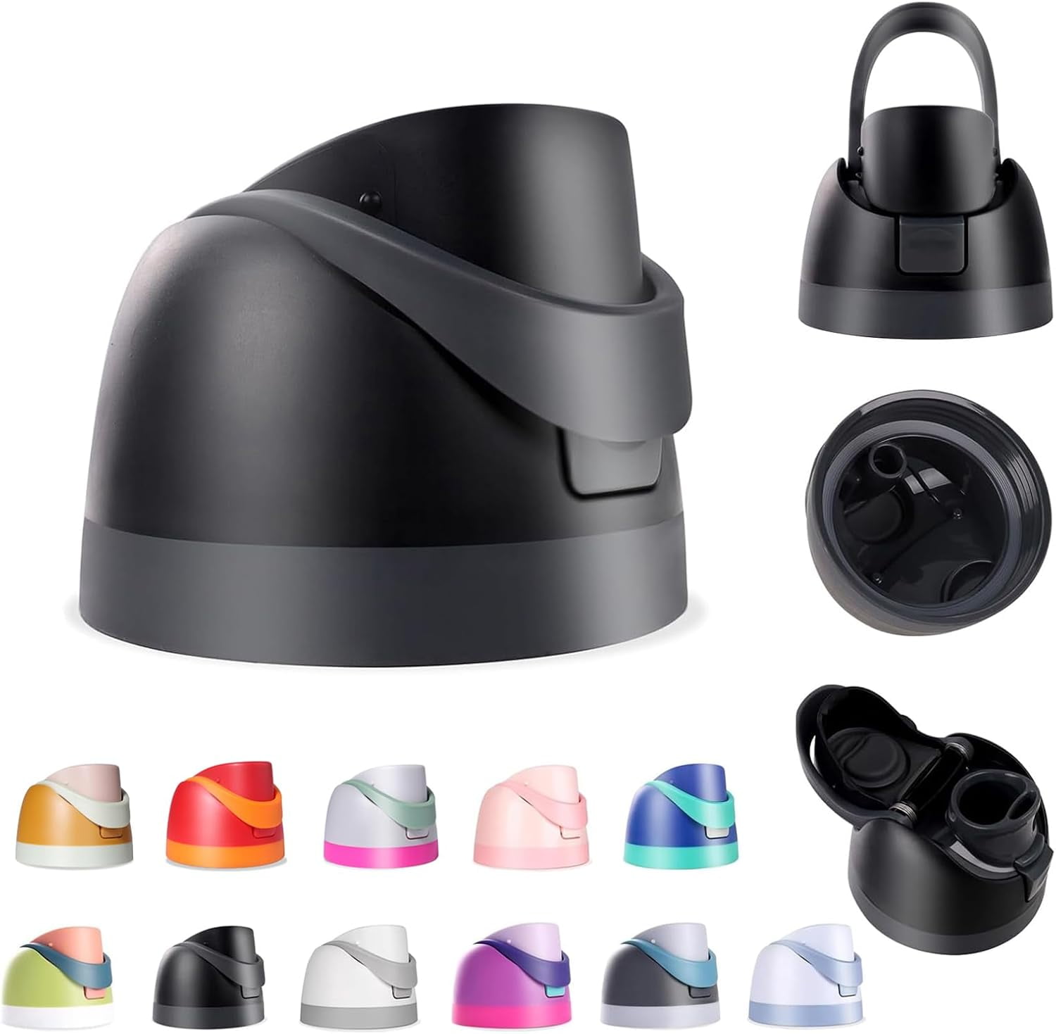 Replacement Cap For Owala Freesip – One-Button Top Lid Compatible With Owala Water Bottles 16oz 24oz 32oz 40oz, BPA-Free, Leakproof, Dishwasher Safe - View #12