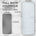 thumbnail image 3 of Bath Mat - Large Non Slip Bathtub & Shower Mat - Extra Long 40 x 16 Inch Bathroom Mats for Tub Nonslip Anti Slip Bathmats (40x16 Clear 1-Pack), 3 of 9