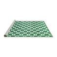 thumbnail image 2 of Ahgly Company Machine Washable Indoor Rectangle Checkered Turquoise Blue Modern Area Rugs, 2' x 4', 2 of 4