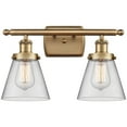thumbnail image 3 of Innovations Lighting 916-2W-11-16 Cone Vanity Cone 2 Light 16" Wide Vanity Light - Nickel, 3 of 5