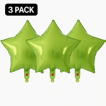 Lime Green Star Foil Balloons 3 Pack Party Decor Balloons