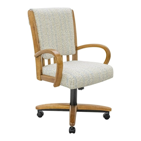 Chromcraft Caster Swivel Tilt Dining Chairs, Ultra Comfort Kitchen Chairs Casual Chairs with Soft Rubber Wheels Rolling Chair on Wheels for Kitchen(Ivanhoe NPL Nude)