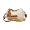 thumbnail image 2 of Bolso bandolera para mujer, informal, elegante, para viajes y actividades al aire libre. Beige Blanco, 2 of 8
