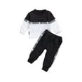 thumbnail image 6 of Franhais 2PCS Toddler Baby Boy Girl Clothes Set Long-Sleeved Letter Print Top + Long Trousers, 6 of 7