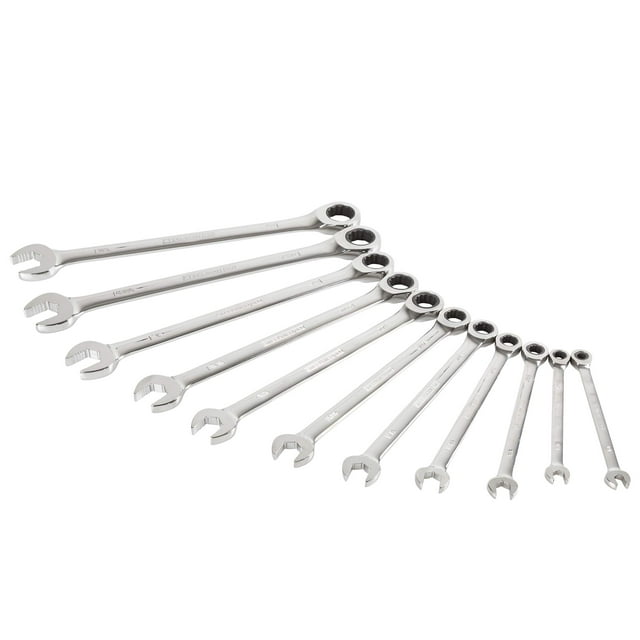 STEELMAN PRO 78981 11-Piece Standard 144-Position Ratcheting Wrench Set