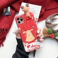 thumbnail image 2 of fastboy Christmas Mobile Phone Case Snowflake Santa Claus TPU Protective Cover, Replacement for iPhone 12/12 Pro, Type 6, 2 of 6