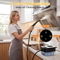 thumbnail image 3 of Powerful Steam Cleaner, 1500W ,15s Heat-Up, 6-Level Touch Control Adjustment, 1.25L Water Tank, for Floors, Sofas, Windows, Kitchen Appliances, Bathrooms,White, 3 of 7