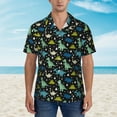 thumbnail image 4 of Goofa Dinosaur Hawaiian Shirt for Men, Unisex Summer Beach Casual Short Sleeve Button Down Shirts,Aloha Tropical Floral print shirt-3X-Large, 4 of 9