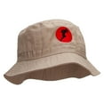 thumbnail image 5 of Running Rugby Logo Embroidered Pigment Dyed Bucket Hat - Khaki OSFM, 5 of 5