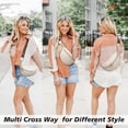 thumbnail image 5 of SUOSDEY Women Fashionable Fanny Packs Leather Belt Bag Theft Purse for Travel Camping, 5 of 6