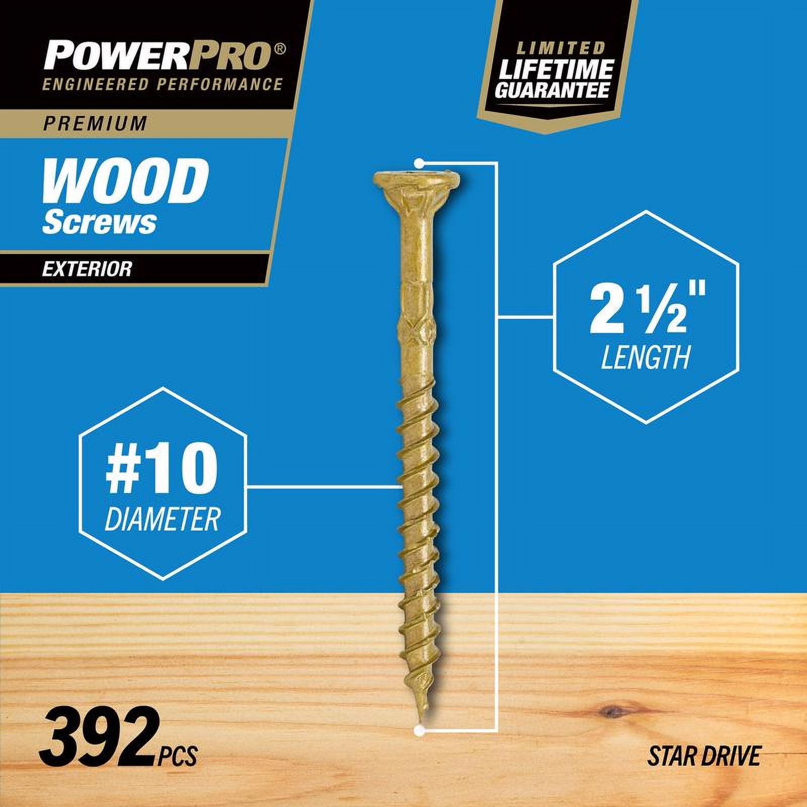 DCK SCREW 10X2.5" STR 5#