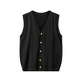 thumbnail image 2 of Wlynlyn Cardigan Sweater for Women V Neck Button down Sleeveless Jackets Knitted Solid Color Fashion Fall Casual Blouses, 2 of 3