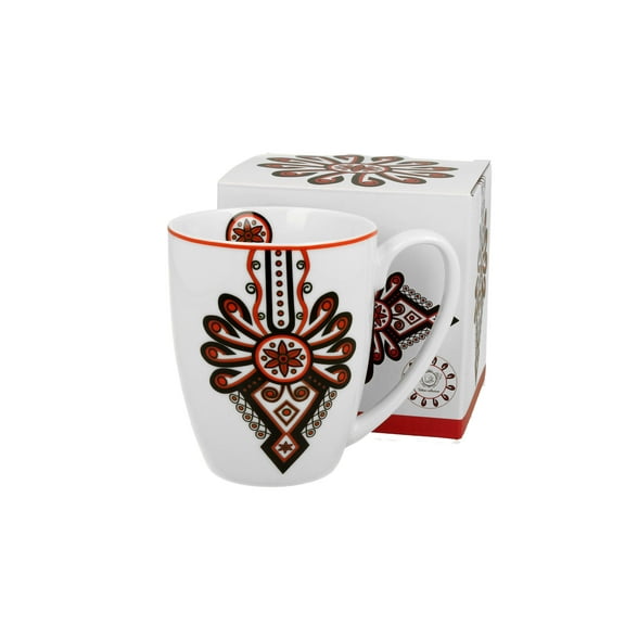 Polish Folk Art Porcelain Bullet Mug, 380ml - Goral Parzenica