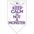 thumbnail image 2 of Pet and Dog Bandana Screen Printed, "Keep Calm, I'm Not A Monster", 2 of 10