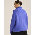 thumbnail image 2 of Scoop Women’s Chunky Funnel Neck Sweater, Lightweight, Sizes XS-XXL, 2 of 3