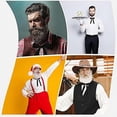 thumbnail image 5 of Black Cowboy Bow Ties for Men, 2-Pack Clip-On String Ties, Western Party Accessories, One Size Fits All, 5 of 5