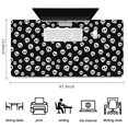 thumbnail image 5 of Long Mouse Pads for Desk,Black White Skull Pattern Desk Mats on Top Of Desks, Desk Mouse Pad Extra Large with 3mm Non-Slip Base and Stitched Edge for Gaming,Office,Work,Home 47.3"x23.6", 5 of 6