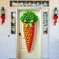 thumbnail image 6 of Honeeladyy Happy Easter Door Cover, Cute Bunny Carrot Photography Backdrops Colorful Easter Rabbit Egg Door Banners for Easter Front Door Wall Indoor Outdoor Party Decorations, 70.87×35.43in, 6 of 6